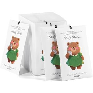 MYARO 12 Packs Baby Powder Scent Sachets Room Air Freshener for Closet Drawer Clothes Storage Small Space Odor Eliminator