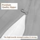 Zipper Fitted Sheet - King Size, 12 Inch Deep Pocket, Hotel Quality Brushed Microfiber Bottom Sheet, Soft Wrinkle-Free, Shrinkage and Fade Resistant, 1 Fitted Sheet Only (Light Grey)