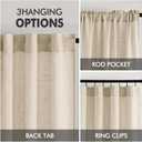MIULEE Linen Curtains 84 Inch Length 2 Panels for Bedroom Living Room, Soft Thick Linen Textured Back Tab Window Drapes Semi Sheer Light Filtering Rod Pocket Modern Farmhouse Decor