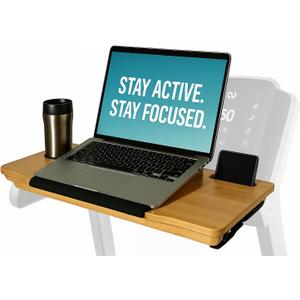 Treadmill Desk Attachment - Joymaney Adjustable Laptop Workstation with Wrist Rest, Cup Holder & Phone Slot- Fits Treadmills up to 32"