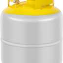 FAHKNS Refrigerant Recovery Tank 30 LB with 1/4 SAE Y-Valve Reusable Cylinder Tank Without Float Switch R12 R22, R134A, R410A etc Refrigerant Freon Recovery Tank Gray Yellow Gray Yellow
