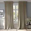 MIULEE Taupe Velvet Curtains 90 inches - Luxury Blackout Curtains for Bedroom Living Room Thermal Insulated Super Soft Window Drapes Rod Pocket & Back Tab, W52 x L90 inches, 2 Panels