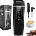 Car Electric Kettle,Electric Heated Travel Mug,400ml Portable Water Boiler Heated Mug,40-100 Temperature Adjustable,Car Coffee Warmer Car Heating Cup