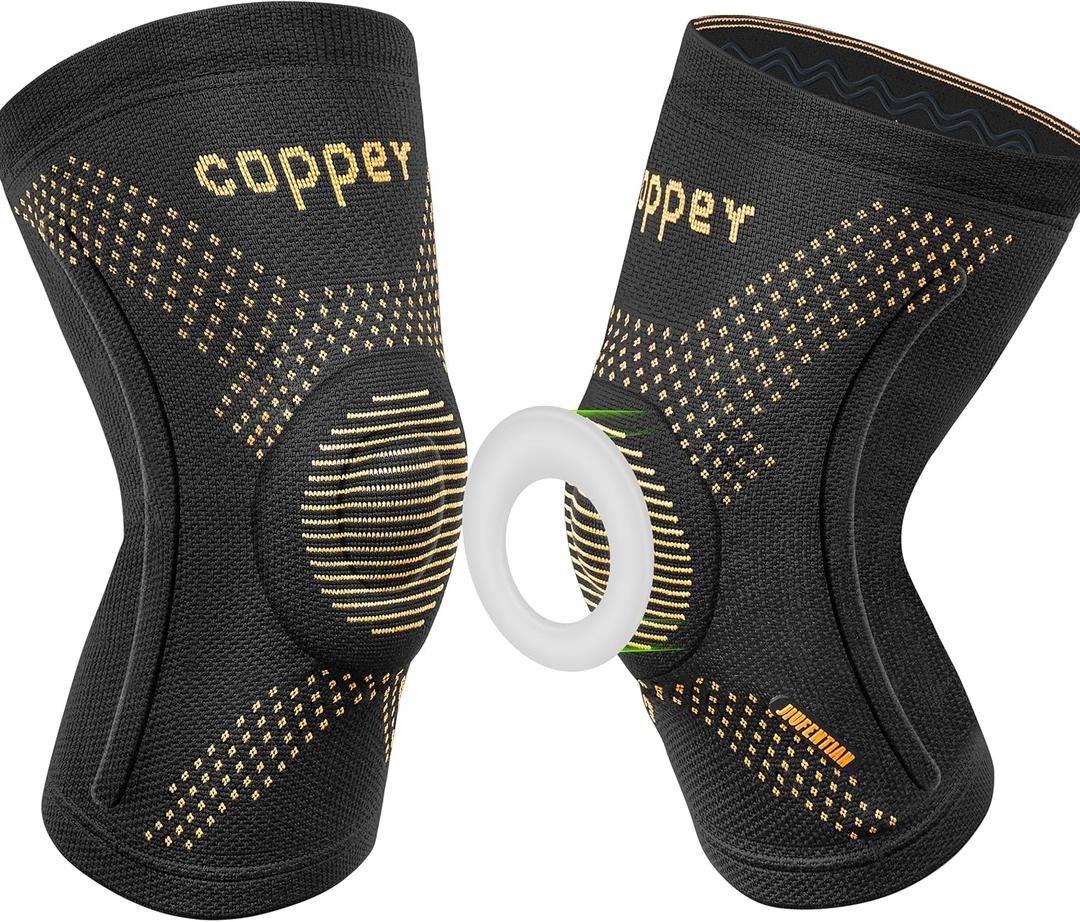 Copper Knee Braces for Arthritis Pain (2 pack)- Professional Knee Suppot with Side Stabilizers - Breathable Compression Sleeves for Pain Relief & Stability (Arthritis, Gym, Work)-(3X-Large)