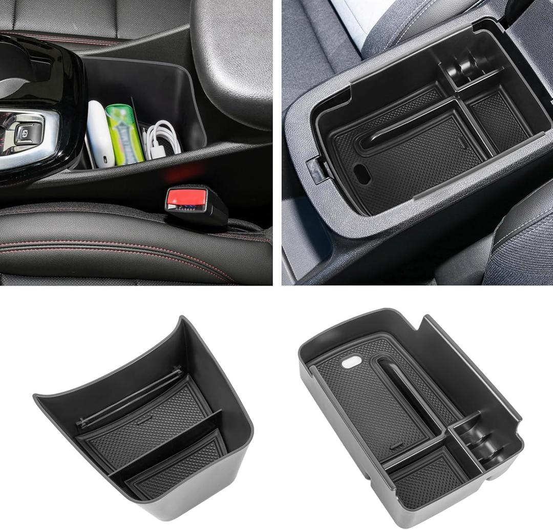 Center Console Organizer Compatible with 2024 2025 2026 Chevy Trax Armrest Storage Box and Center Console Middle Storage Tray Insert Secondary Interior Accessories (2PCS(Only for Chevy Trax))