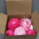 Breast Cancer Awareness Decorations 9 Pcs Pink Artificial Pumpkins 50 Pink Ribbon Satin Pins Rose Red Faux Foam Pumpkins for Women Charity Event Survivor Campaign Favors Supplies