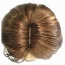 Real Human Hair Topper Light Thin Clip in Hair Bangs for Women and Men 6 inches Middle Part Straight Hairpieces (Light Brown)