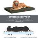 Outdoor Extra Large Dog Bed, Jumbo Waterproof Dog Bed for Large Dogs, Orthopedic Egg Crate Foam Pet Mat with Removable Oxford Cooling Cover, Brown