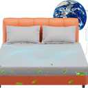 Grounding Sheets Queen,10% Pure Silver Fiber+90% Organic Cotton,Deep Pocket Grounding Bed Sheets.Grounded Fitted Sheets Set. (Gray)