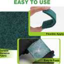 200 Pack Green Scrubbing Pads, Heavy Duty Scouring Pads, Dish Scrubber Reusable for Cleaning, Multipurpose Scrub Pads for Household Kitchen Dishes Pots Pans & Metal Grill- 4.3 x 2.75 x 0.3 Inches