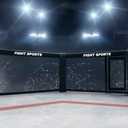 BELECO 7x5FT Fabric Boxing Backdrop Stadium Light 3D Arena Photo Backdrop Fight Sports Competition Ring Photography Background UFC Decor Baby Shower Birthday Party Boys Men Photo Props (Gym-22)