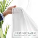 PONY DANCE White Sheer Curtains 108 inch Long - Non See Through Sheer Curtains for Living Room Bedroom - Privacy Window Semi-Sheer with Light Filtering, Wrinkle-Resistant Fabric, White, 52x108 Inch