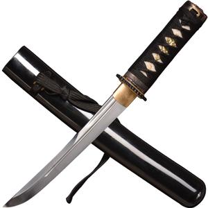 SV Hand Forged Mini Samurai Sword Katana Tanto Japanese Small Samurai Short Sword Full Tang Sharp 16.53 Inch (black)