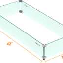 Skyflame 42" X 18" Rectangular Fire Pit Glass Wind Guard Replacement for Outdoor