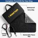 Dog Car Seat for Large Medium Dogs | Waterproof Dog Seat Cover for Back Seat with Hard Bottom | Alloy Twist-Lock Rods | 3 Mesh Windows | Removable Fleece Mat | Cars, SUVs, Trucks (Grey)