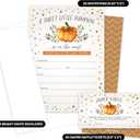 Koko Paper Co Sweet Little Pumpkin Baby Shower Invitations & Diaper Raffle Tickets  Fall Baby Shower Set  25 Invites, Envelopes & Raffle Cards  Made in the USA