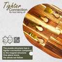 Charcuterie Board Set - 2 Pieces with Knife Set, Premium Acacia Wood Cheese Boards, Puzzle Shaped Serving Tray, Wedding & Bridal Shower Gift, Valentines Day Gifts