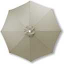 7.5ft Patio Umbrella Replacement Canopy for 8 Ribs, Outdoor Market Patio Table Umbrella Top Canopy Cover for Backyard Garden Courtyard Swimming Pool (Taupe)