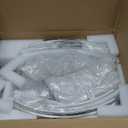 LEDIARY 23 Inch Caged Ceiling Fans with Lights, White Flush Mount Ceiling Fan with Remote&App, Large Low Profile Bladeless Ceiling Fan Light Fixture for Bedroom, Kitchen, Dining Room-White Gold Color