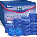 KIISIISO Multipurpose Bathroom Cleaners, 54 Pack Commercial & Household Toilet Bowl Cleaners, Blue Toilet Bowl Tablets Drop in Tank, Janitorial Deodorizers