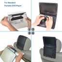 TFY Car Headrest Mount Holder for Standard (Laptop Style) Portable DVD Player