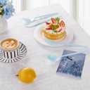 LIYH 150 Pcs Baby Blue Plastic Cutlery Sets - Light Blue Plastic Silverware Heavyduty, Disposable Utensil Sets, 50 of Each Forks, Knives & Spoons Flatware Set for Party Birthday