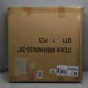 26 inch Round Mirrors for Wall Wood Circle Mirror with Carved Frame Rustic Accent Distressed Decorative for Living Room Bedroom Vanity Entryway Hallway Bathroom - White