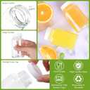 12 Pack 4 oz Glass Juice Shot Bottles with Caps, 120 ml Empty Wellness Shot Bottle, Reusable Clear Glass Bottles with Lids for Juice, Ginger Shots and Homemade Beverages