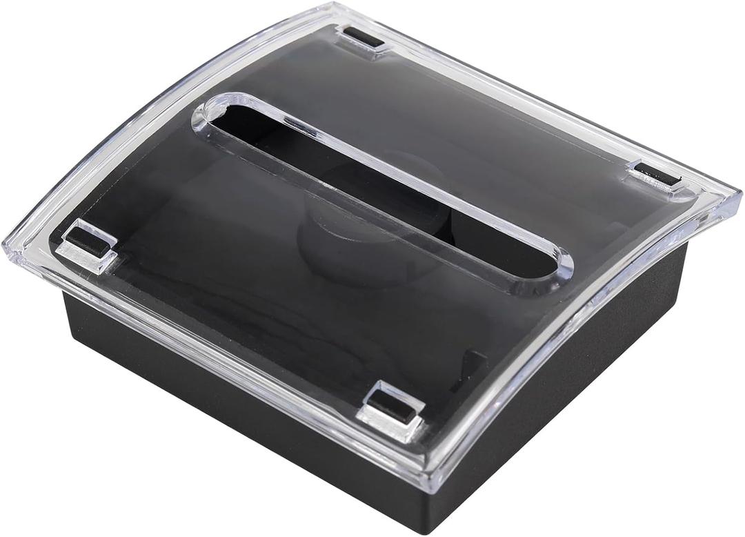1 Pcs Pop Up Note DispenserSticky Note Holder 3 x 3 InchClear Top and Black Base Sticky Notes Dispenser for School Office Home Store Classroom Desk Supplies (1)