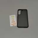 TORRAS Shockproof Galaxy S22 Case, [Military Grade Drop Tested] Translucent Matte Hard Back & Soft Edge Slim Protective for Samsung S22 Case Guardian Series, Black (Blue)