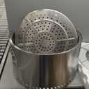 HGD 28" Smokeless Firepit with Stand & Grill Rack, Large Stainless Steel Wood Burning Fire Pit for Friends & Family Gatherings, Secondary Combustion Outdoor Patio Stove for Garden BBQ & Bonfire