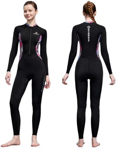 Skyone Full Body Rash Guard Swimsuit Dive Skins for Women Men, Thin Wet Suit Diving Suit UV Protection Long Sleeve Scuba Skin L