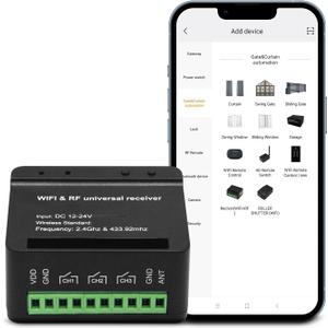 JUJIANG SM18-03W WiFi Controller APP Remote Control Compatible with Alexa, Google Assistant, IFTTT, Gate Remote Control Work for Automatic Swing Sliding Gate Opener Garage Door Opener