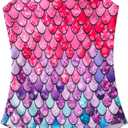 Girls Swimming Costume One Piece 100-110 cm Swimsuit Kids Bathing Suit Mermaid Swimwear, M