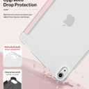 MoKo for iPad Air 11 Inch Case 7th/6th Generation M3/M2 2025/2024, iPad Air 5th/4th Gen 10.9" 2022/2020, Translucent Frosted Soft TPU Back Cover, Slim Protective Cover,Auto Wake/Sleep,Light Pink