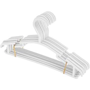 10 Pack White Plastic Nursery Hangers Nonslip Baby Coat Hangers Space Saving Tubular Hangers for Kids Children Clothes