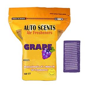 Auto Scents Professional Air Freshener Pads - Grape Scent (60 Pads per Pack) - Purple