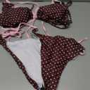 ZAFUL Halter String Bikini High Cut Two Piece Swimsuit for Women Polka Dot Bikinis Sexy Bathing Suit 2026 (XL)