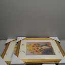 Splinterix 16x20 Gold Picture Frames Set of 2, Ornate Vintage 16 x 20 Photo Frames for Wall Decor or Tabletop Display, Gold Frames with Plexiglass, Display 11x14 Pictures with Mat or 16x20 without Mat for Antique Dco