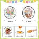 2 x Easter Plates Bunny Rabbit Disposable Paper Plates Watercolor Rabbit Tableware Decoration for Spring Birthday Holiday Easter Bunny Party Supplies (9 Inch)