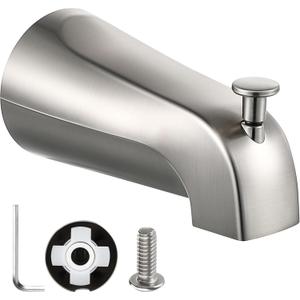 Enhon Slip On Diverter Tub Spout Compatible with Kohler GP85556, Bathroom Shower Bathtub Faucet Spout Replacement Fits 1/2'' Copper Water Tube, 5/32'' Hex Wrench Included (Brushed Nickel Color, 1 Pack)