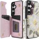 NNH Compatible with Samsung Galaxy A16 5G Wallet Case with RFID Blocking Card Slots Folio Flip PU Leather Kickstand Double Magnetic Clasp Design Cover for Galaxy A16(6.7 inch-Magnolia Flowers)