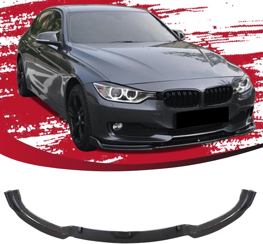 F30 Front Bumper Lip Kit fit for Compatible with 2013-2018 BMW F30 3 Series Base Bumper ABS Coating Bumper Spoiler for 323i 325i 325xi 328i 328i xDrive Base Bumper (2013-2018 F30)