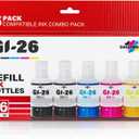 GI-26 GI26 Ink Refill Bottles Kit Compatible for Canon MegaTank GX7021 GX6021 GX7020 GX6020 GX4020 GX5020 GX3020 GX5120 GX6120 GX7120 Printers, Compatible for Canon GI-26 Ink Refill Bottles (4 Packs)