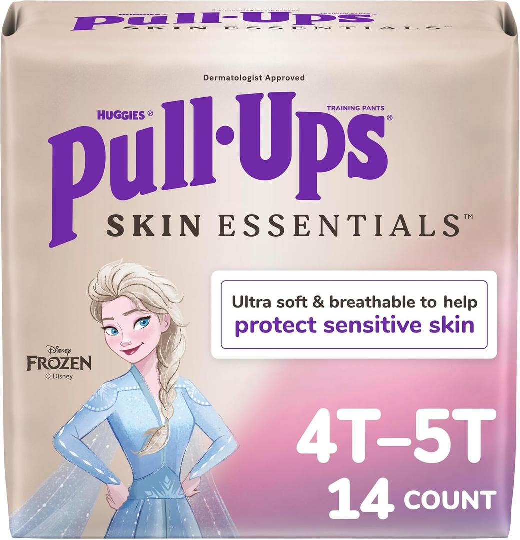 Pull-Ups Girls' Skin Essentials Potty Training Pants, Training Underwear, 4T-5T (38-50 lbs), 14 Ct