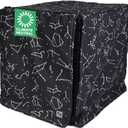 Molly Mutt Rocketman Dog Crate Cover, 100% Cotton Canvas Cover with 2 Roll-Up Panels, Ideal for Dog or Cat Crate, Durable, Washable, and Free of Harmful Chemicals, 42" x 28" x 31"
