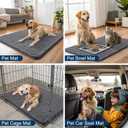 Smiry Dog Door Mat for Muddy Paws 36x24, Absorbs Moisture and Dirt Doormat, Non-Slip Washable Quick Dry Chenille Front Door Mat Indoor Entrance, Entryway Carpet for Inside Floor, Dark Grey