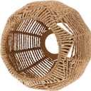 Boho Style Wicker Lampshade Decorative Lamp Shades for Chandeliers Rope Hanging Light Fixture Cover (As Shown)