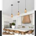 ANYLOVE Vintage Art Brown Pendant Lighting,1-Pack Hand Glass Hanging Light Fixture,Adjustable Cord for Kitchen,Hallway,Dining Room