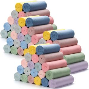 80PCS Pastel Fleece Blankets Bulk 50 X 60, Soft Lightweight Throw Blanket Kit Cozy Blankets Bulk for Bed Sofa Couch Warm Pet Fleece Blanket Set for Wedding Homeless Home Office Travel Gift for Seasons